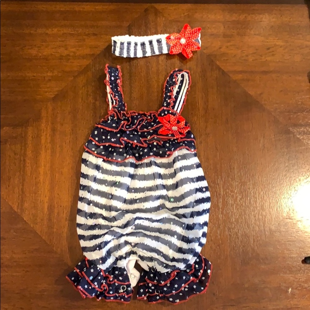 One piece Fourth of July outfit